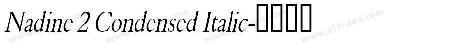Nadine 2 Condensed Italic字体转换